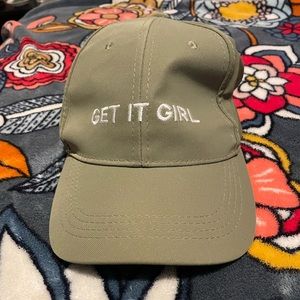 Charlotte Russe Green “Get it Girl” Hat, Velcro Back Adjuster, Brand New